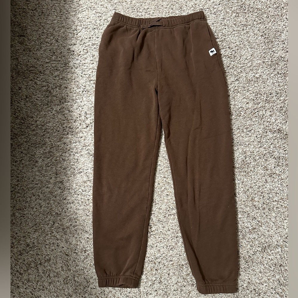 Abercrombie - Brown Girls Logo Fleece Sweatpants
